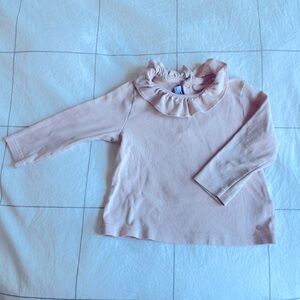 petit bateau dusty pink collared top, sz 24m
